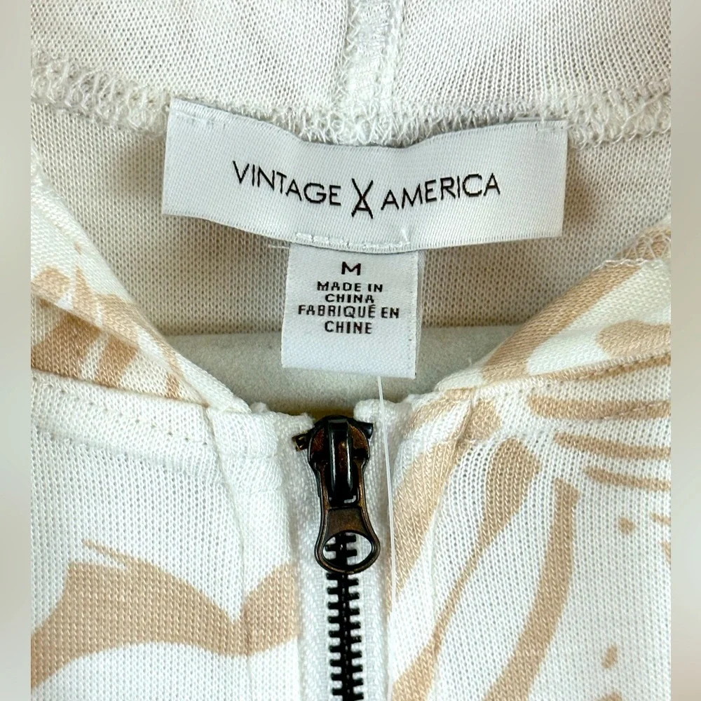 Vintage X America Moonlight Psalm Shadow Print Hooded Zip Front Sweatshi… - Picture 5 of 9